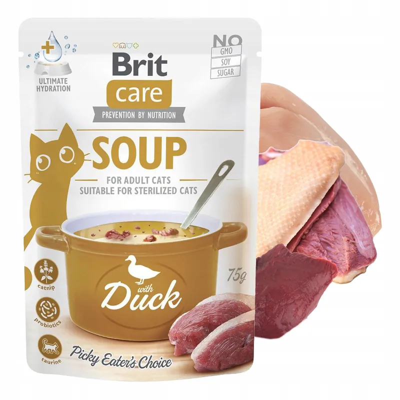 Brit Care Soup 75g Duck mokra karma dla kota w formie zupy Cena promocyjna