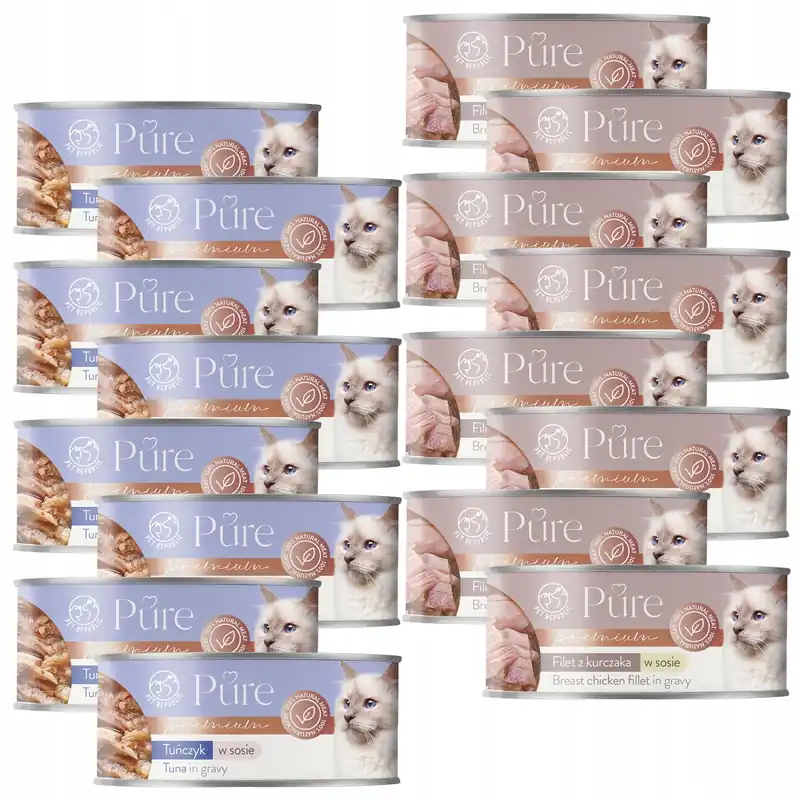 PET REPUBLIC Pure karma mokra dla kota mix smaków 16 x 80g Oferta limitowana