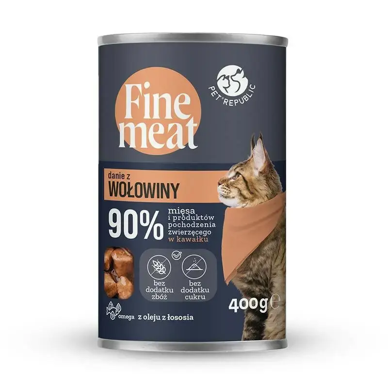 Tylko dziś PET REPUBLIC wołowina w sosie - karma mokra dla kota puszka 400g