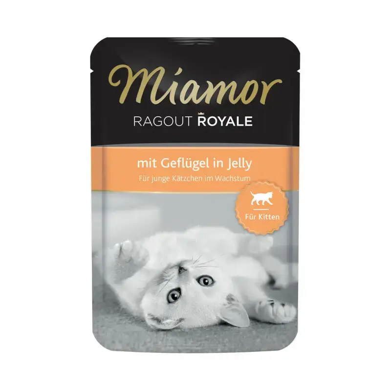 MIAMOR Ragout Royal kurczak w galarecie - mokra karma dla kociąt, saszetka 100g Szybka wysyłka