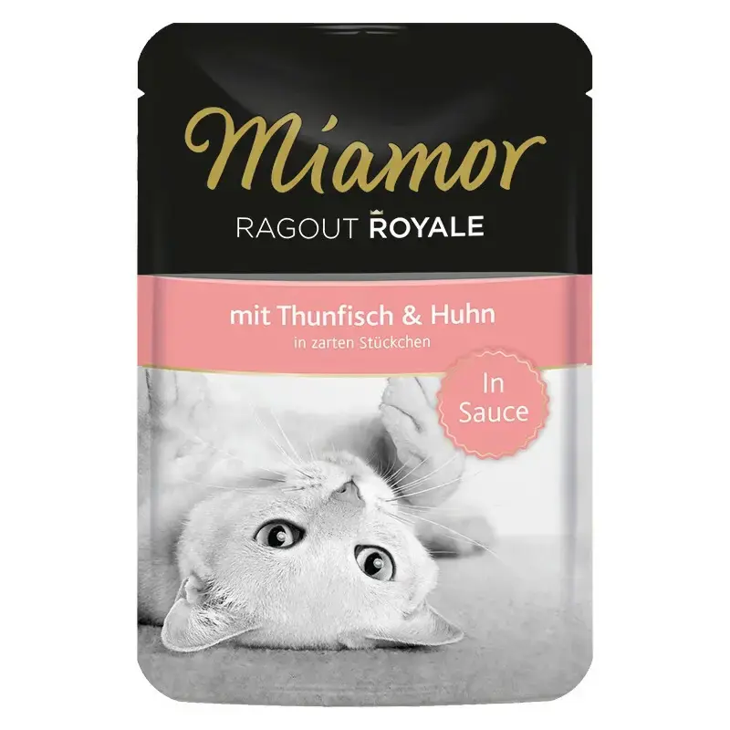 MIAMOR Ragout Royal tuńczyk z kurczakiem w sosie - mokra karma dla kota, saszetka 100g Ostatnia szansa