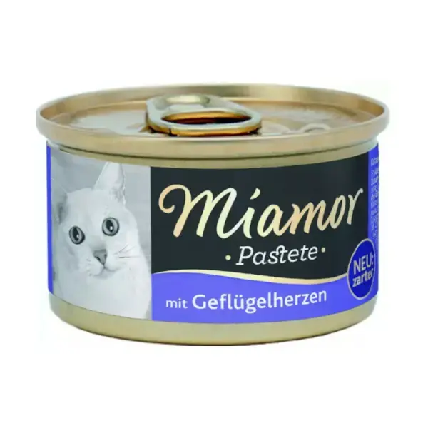 MIAMOR PASTETE - serca drobiowe karma mokra dla kota puszka 85g Wysoka jakość