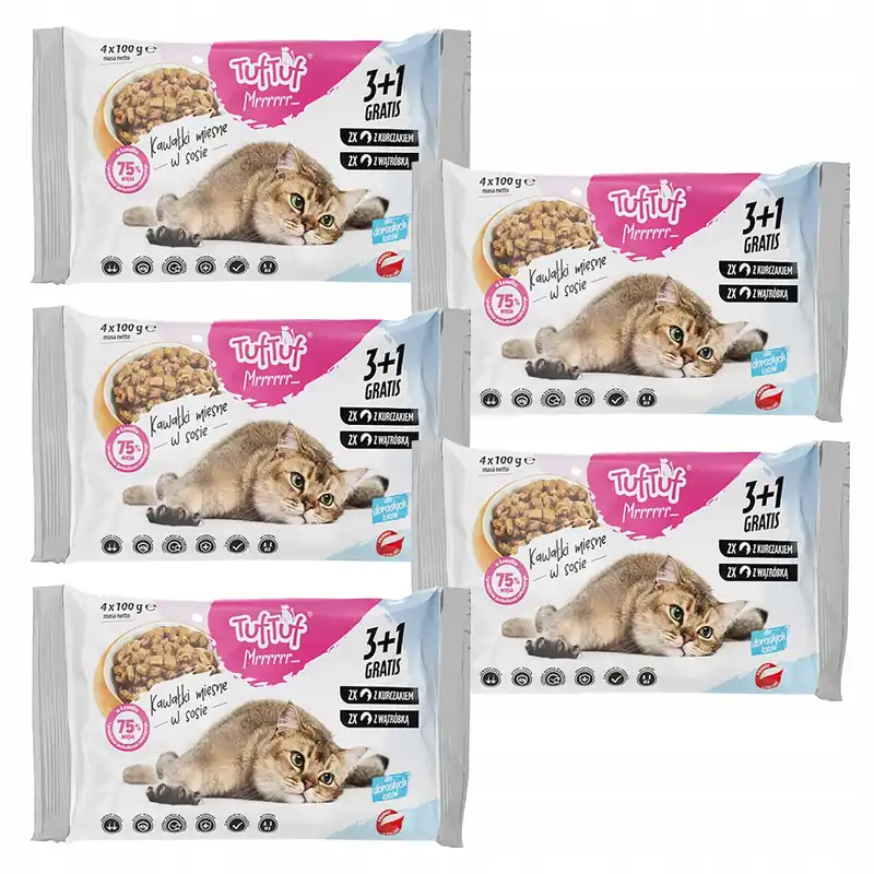Nowość TUF TUF Karma mokra dla kota mięsny mix smaków 20 x 100g