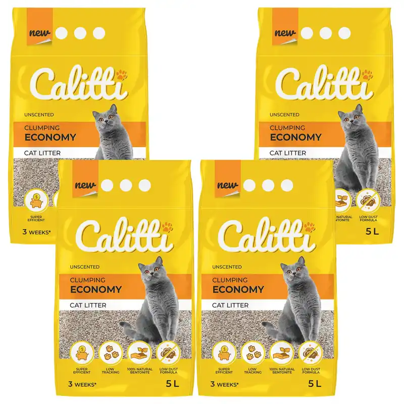 Żwirek bentonitowy dla kota Calitti Economy 4 x 5l Bestseller