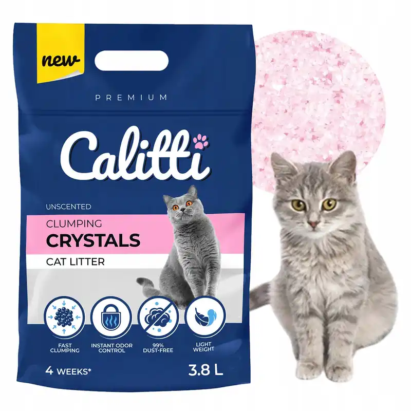 Wyjątkowa oferta CALITTI Clumping Żwirek Silikonowy dla kota 3,8L