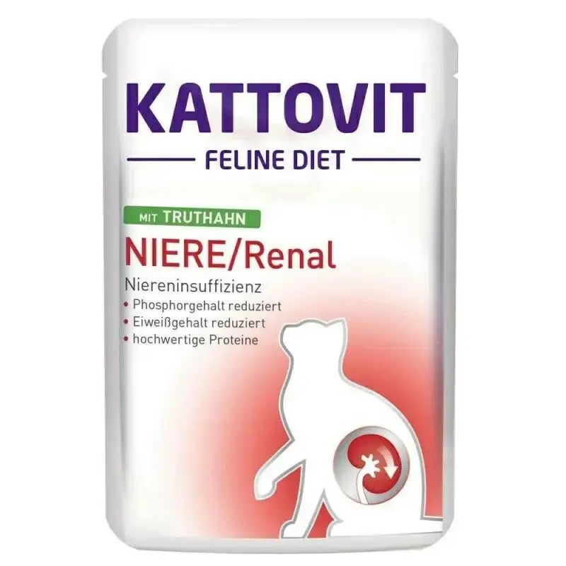 KATTOVIT NIERE/RENAL indyk - mokra karma dla kotów 85g Wyprzedaż