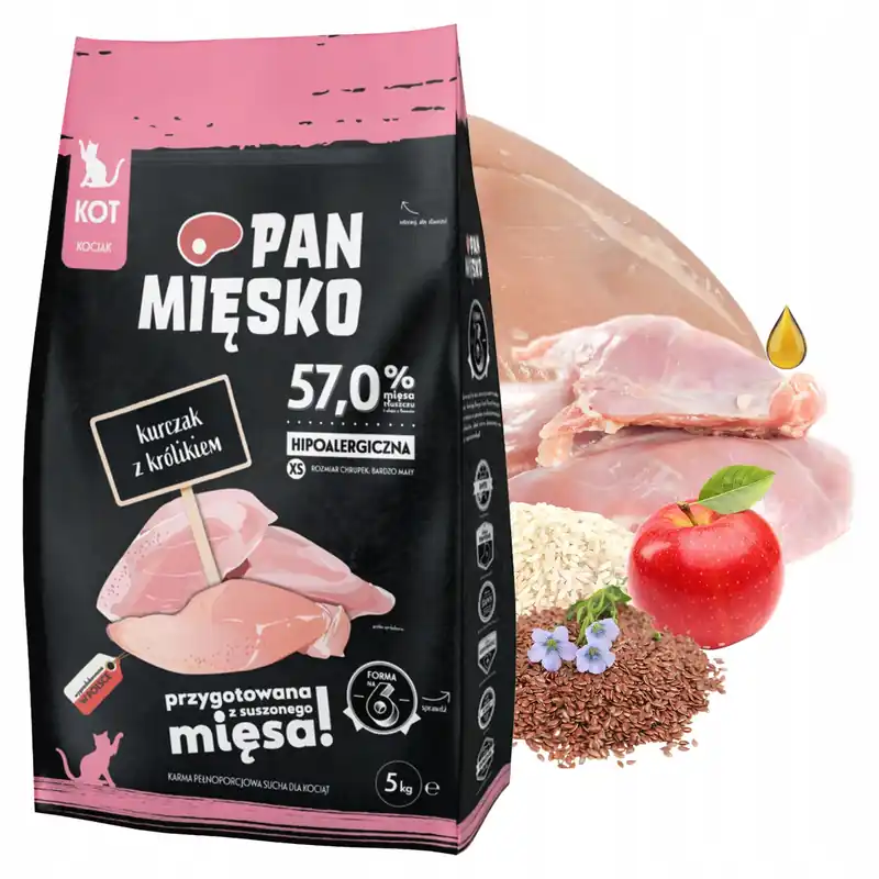Bestseller Pan Mięsko sucha karma dla kociąt 5 kg Kurczak Królik