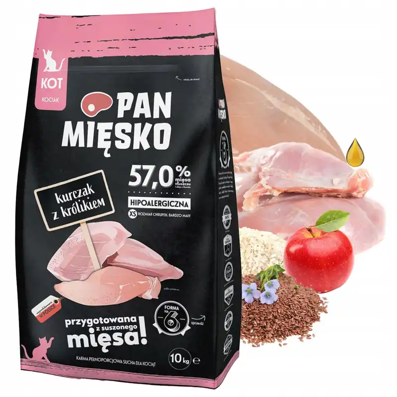 Pan Mięsko sucha karma dla kociąt 10 kg Kurczak Królik Super okazja