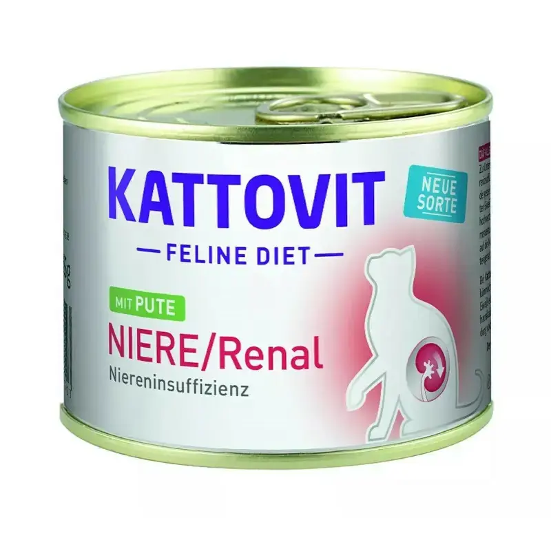 Rabat KATTOVIT Niere/Renal z indykiem - mokra karma dla kotów 185g