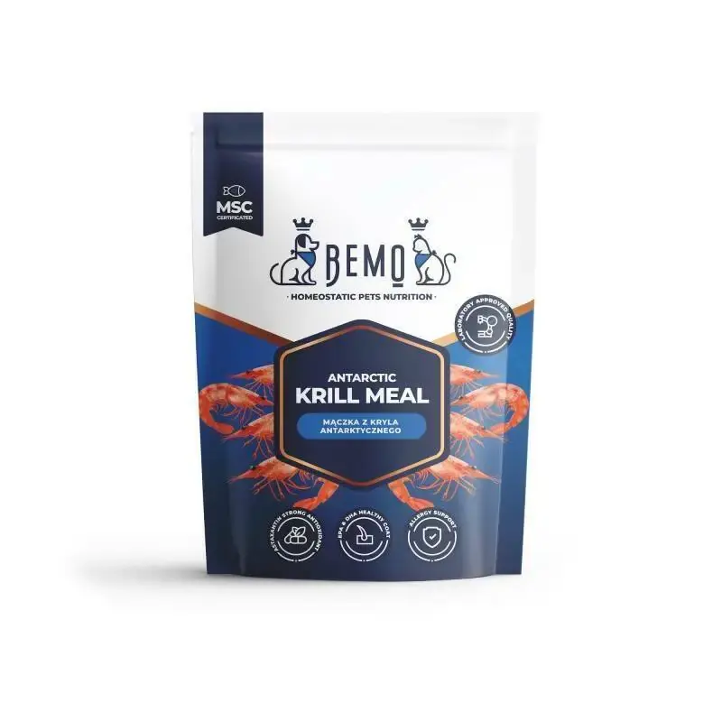 Premium BEMO Antarctic Krill Meal - mączka z kryla dla psa i kota, suplement diety