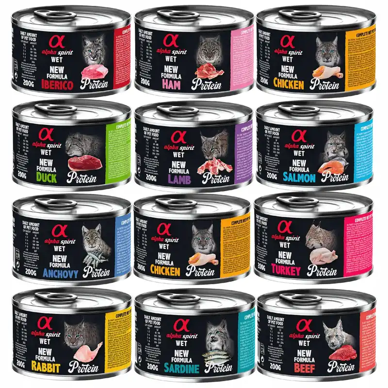 ALPHA SPIRIT MONO Protein Karma mokra dla kota mix 12 x 200g Szybka dostawa