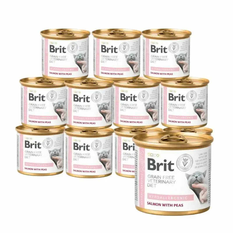 BRIT Cat Veterinary Diet Hypoallergenic PAKIET 12X200g - mokra karma dla kota, puszka Dodaj do koszyka