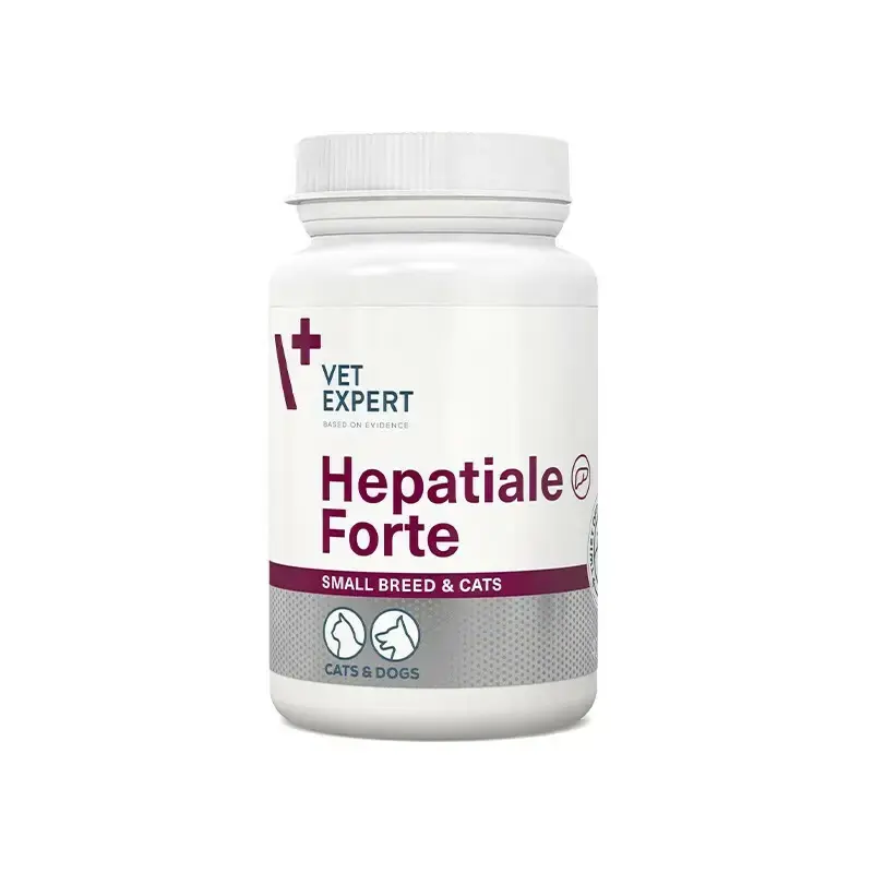 VetExpert Hepatiale Forte Small Breed & Cats - preparat wspomagający funkcje wątroby dla psów ras małych i kotów, 40 tab. Okazja