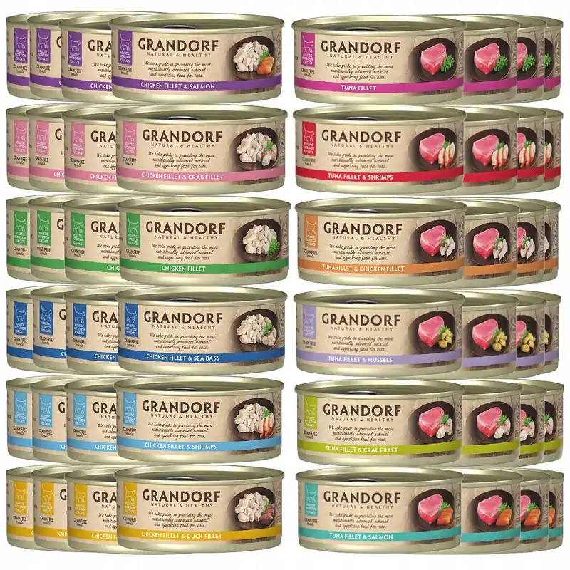 GRANDORF zdrowa karma mokra dla kota mix smaków 48 x 70g Bezzbożowa Oferta