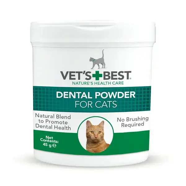 VET‘S BEST Dental Powder - Proszek dentystyczny dla kotów, 45g Szybka wysyłka