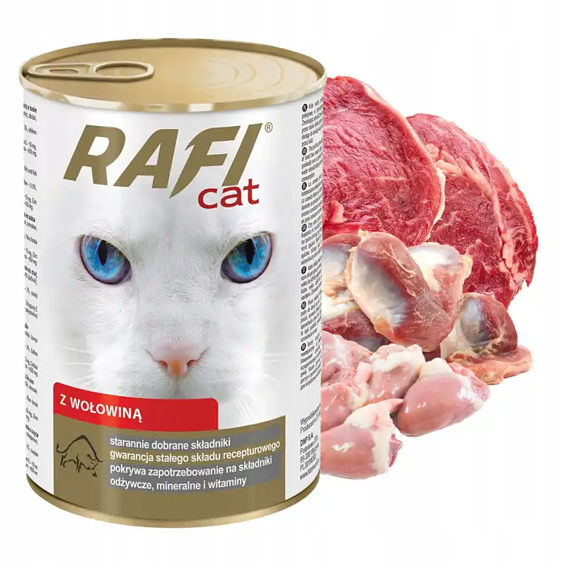 Hit cenowy RAFI CAT Dolina Noteci Karma mokra dla kota Wołowina 415g