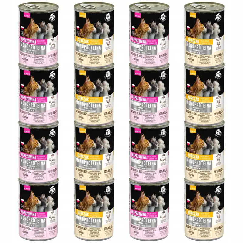 Nie przegap PET REPUBLIC Mono Protein Mix Smaków karma dla kota mokra 16 x 400g