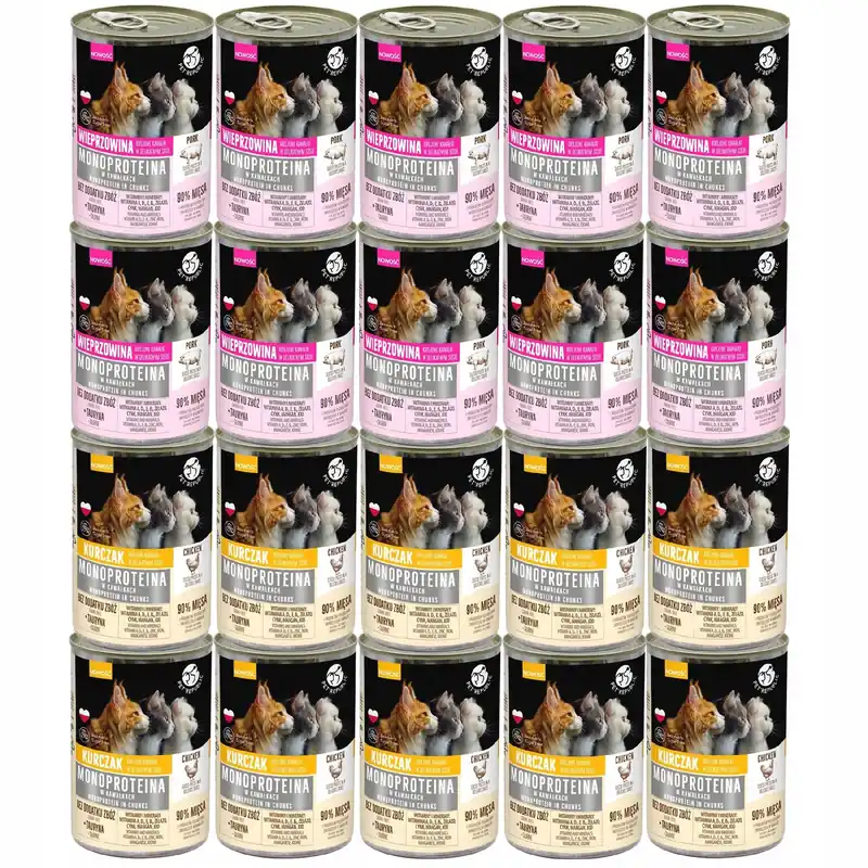 Obniżka ceny PET REPUBLIC Mono Protein Mix Smaków karma dla kota mokra 20 x 400g