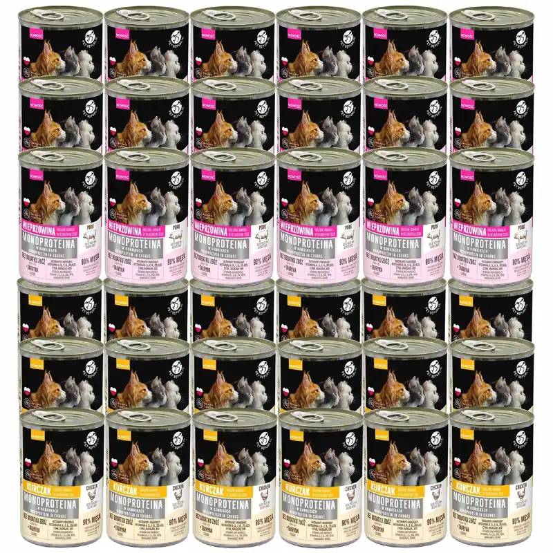 PET REPUBLIC Mono Protein Mix Smaków karma dla kota mokra 36 x 400g Oferta limitowana