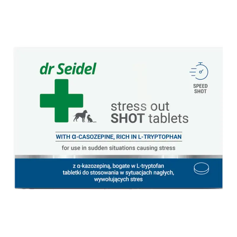 Dr Seidel Stress Out SHOT tablets - tabletki do stosowania w sytuacjach nagłych, wywołujących stres, 10 tabletek Ostatnia szansa