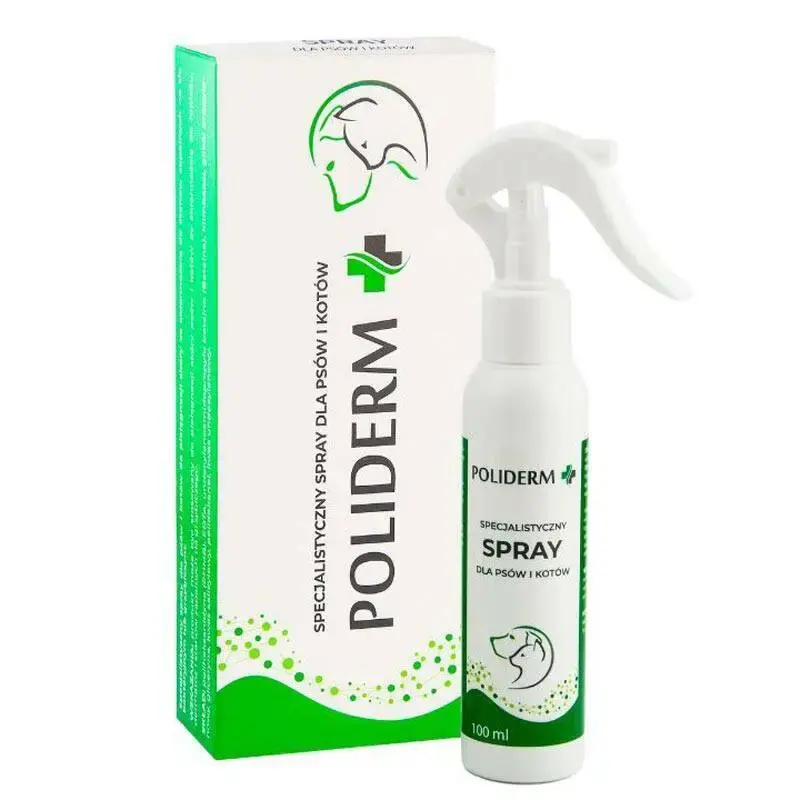 Poliderm® - spray na zmiany skórne dla psa i kota, 100ml Ostatnie sztuki