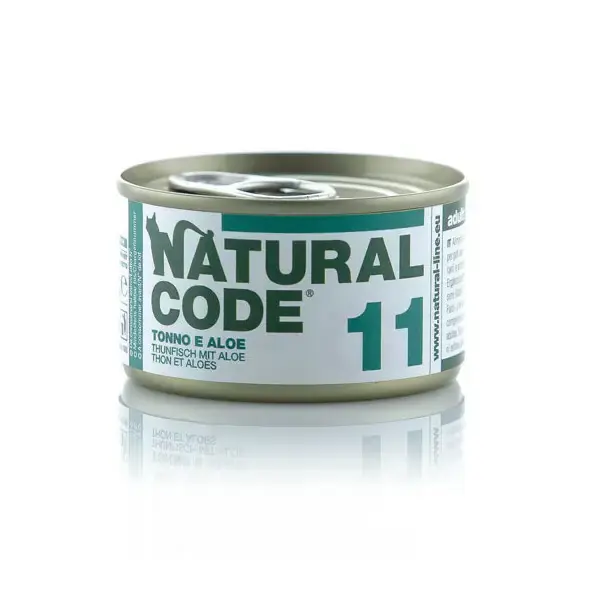 Nie przegap NATURAL CODE 11 tuńczyk, aloes - mokra karma dla kota, puszka 85g