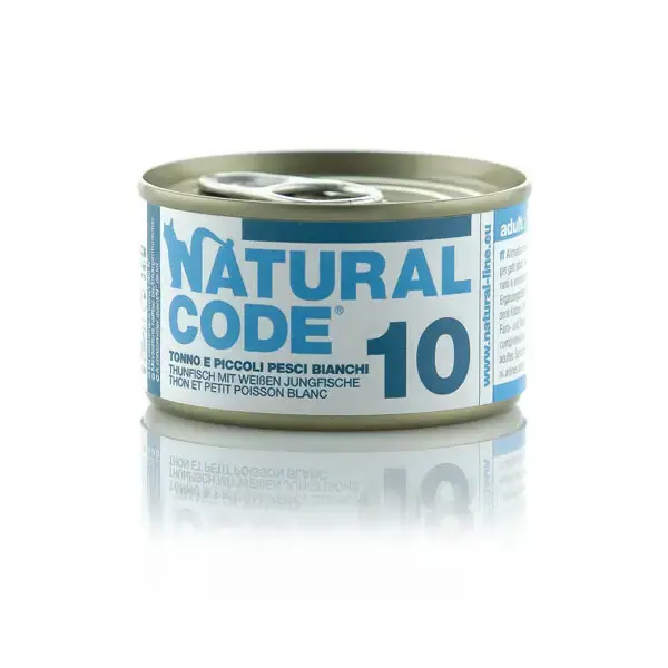 Do wyczerpania zapasów NATURAL CODE 10 tuńczyk, młode ryby - mokra karma dla kota, puszka 85g