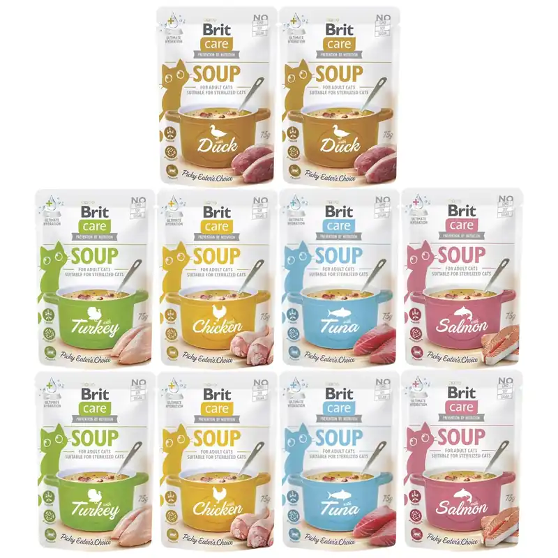 Brit Care Soup 10 x 75g mix mokra karma dla kota Wyjątkowa oferta