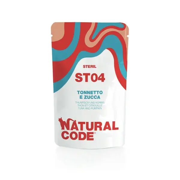 Kup online NATURAL CODE ST04 saszetka 70g tuńczyk i dynia, mokra karma dla kota sterylizowanego