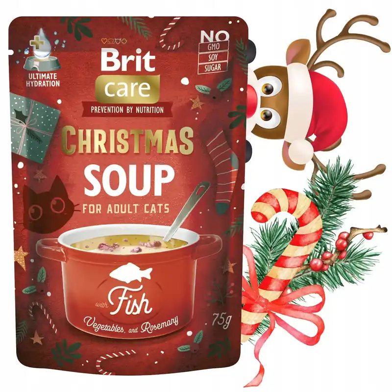 BRIT CHRISTMAS SOUP mokra karma zupa dla kota Ryba 75g pełnowartościowa Oferta limitowana