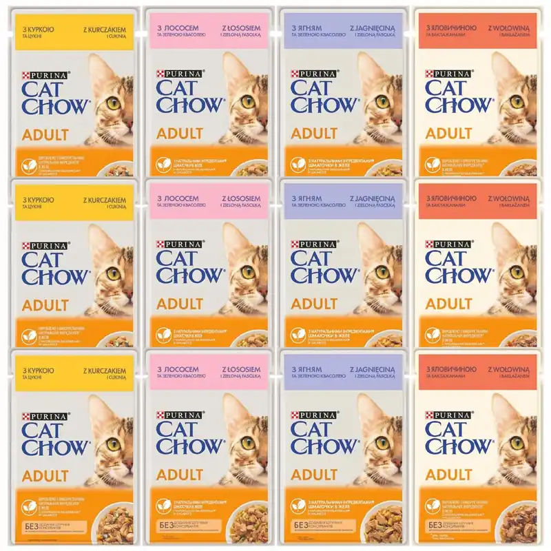 Kup online Purina Cat Chow mokra karma dla kota w galaretce Mix Smaków 12 x 85g