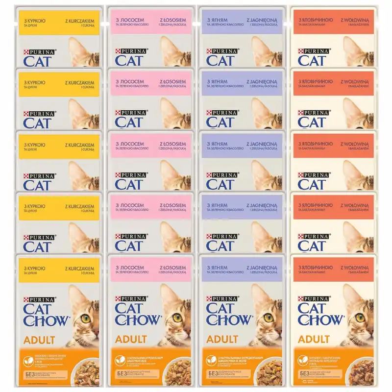 Cena promocyjna Purina Cat Chow mokra karma dla kota w galaretce Mix Smaków 20 x 85g