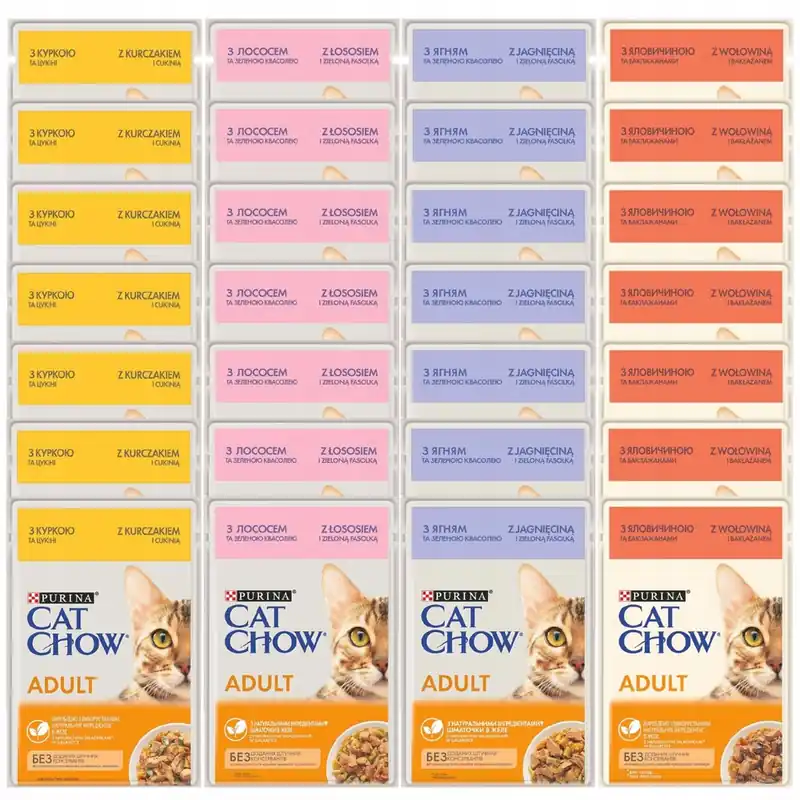 Purina Cat Chow mokra karma dla kota w galaretce Mix Smaków 28 x 85g Premium
