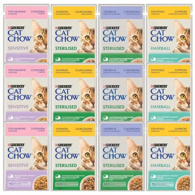 Ekspresowa dostawa Purina Cat Chow mokra karma dla kota w sosie Mix Smaków 12 x 85g