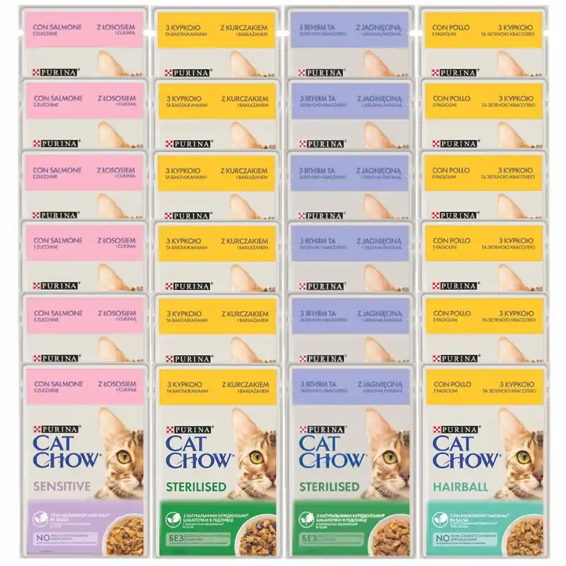 Purina Cat Chow mokra karma dla kota w sosie Mix Smaków 24 x 85g Szybka dostawa