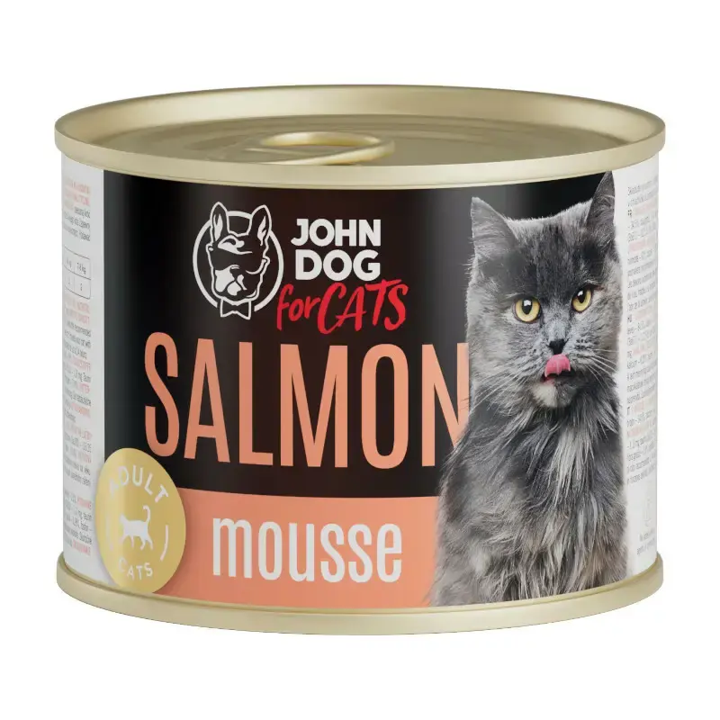 JOHN DOG For Cats Mus Łosoś - Mokra karma dla kotów dorosłych w puszce Super okazja