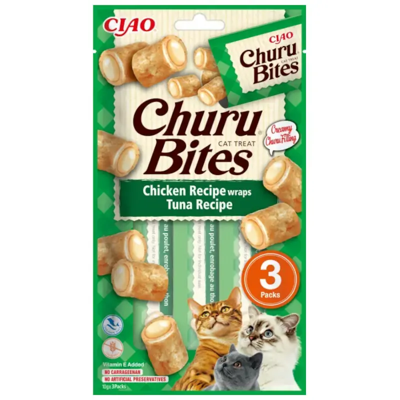 Oferta limitowana CHURU Churu Bites Chicken Recipe wraps Tuba Recipe - PRZYSMAK DLA KOTA 3x10g
