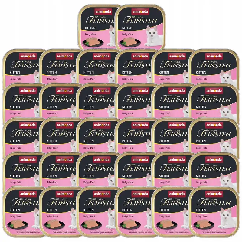 Animonda Vom Feinsten Kitten Pate mokra karma dla kociąt 32 x 100g pasta mięsna Wyjątkowa oferta