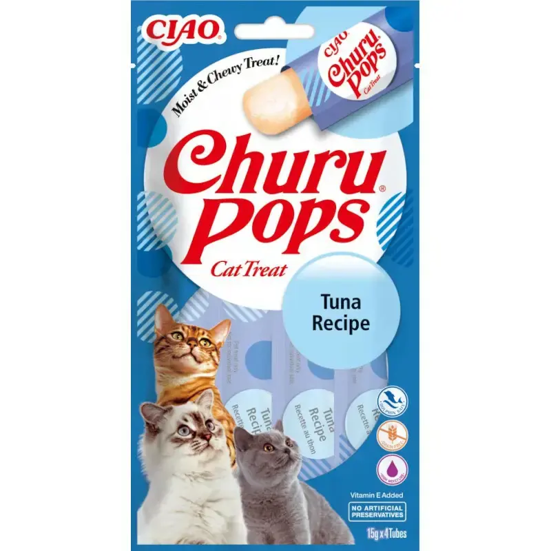 Szybka dostawa CHURU Pops Tuna - Przysmak dla kota w formie soczystej galaretki, 4x15g