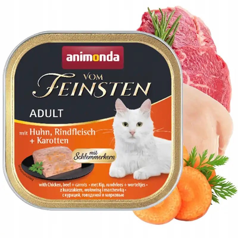 Obniżka ceny Animonda Vom Feinsten mokra karma dla kota 100g kurczak wołowina marchew