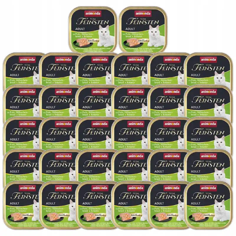 ANIMONDA Vom Feinsten mokra karma kota 32 x 100g Indyk Kurczak w Ziołach Łatwy zwrot