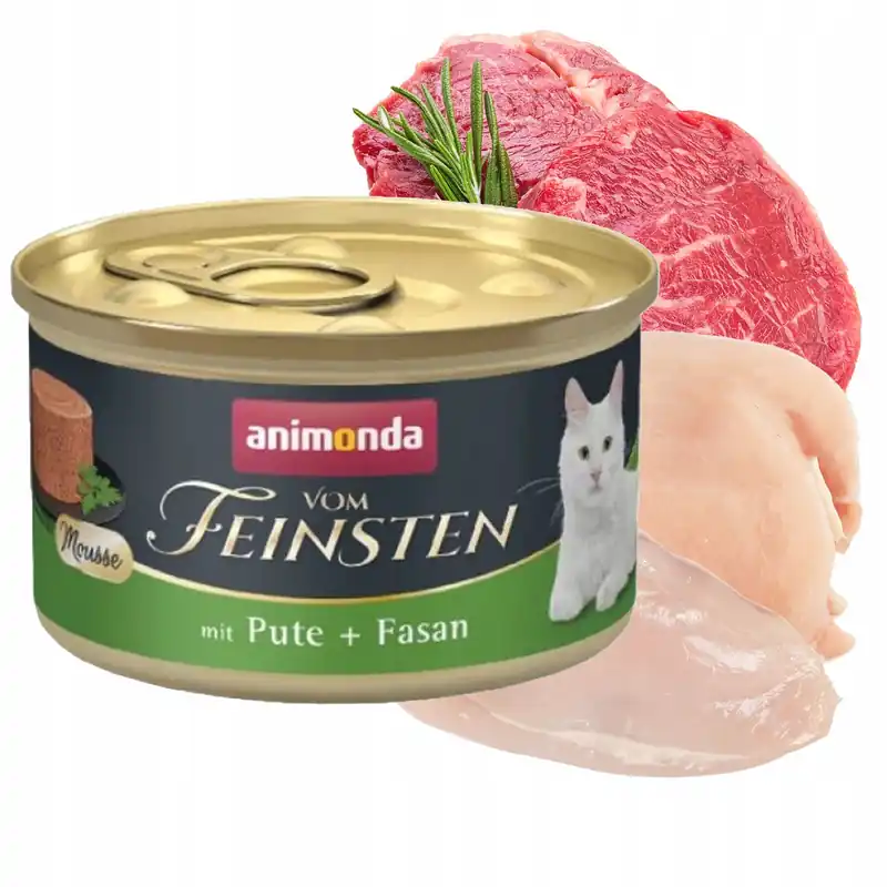 Nowy Animonda Vom Feinsten Mousse mokra karma dla kota 85g indyk bażant
