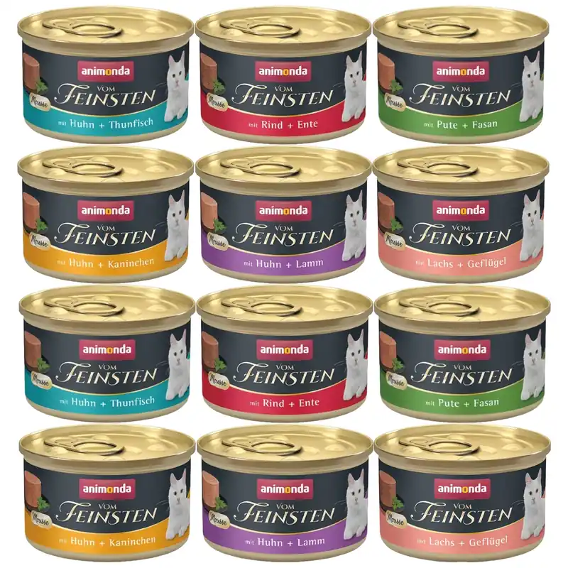 Animonda Vom Feinsten Mousse mokra karma dla kota 12 x 85g mix Łatwy zwrot