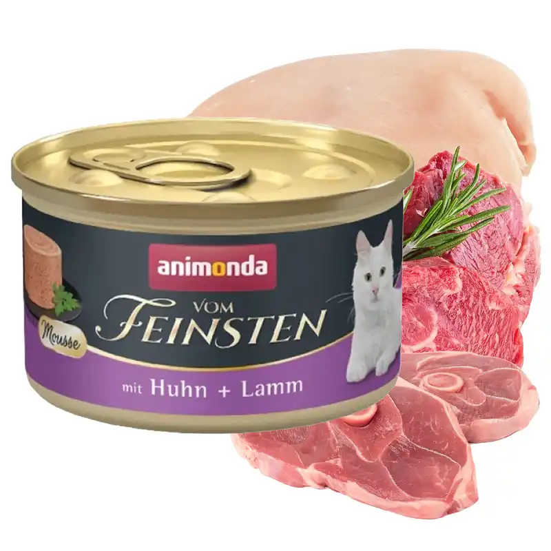 Zniżka Animonda Vom Feinsten Mousse mokra karma dla kota 85g kurczak jagnięcina