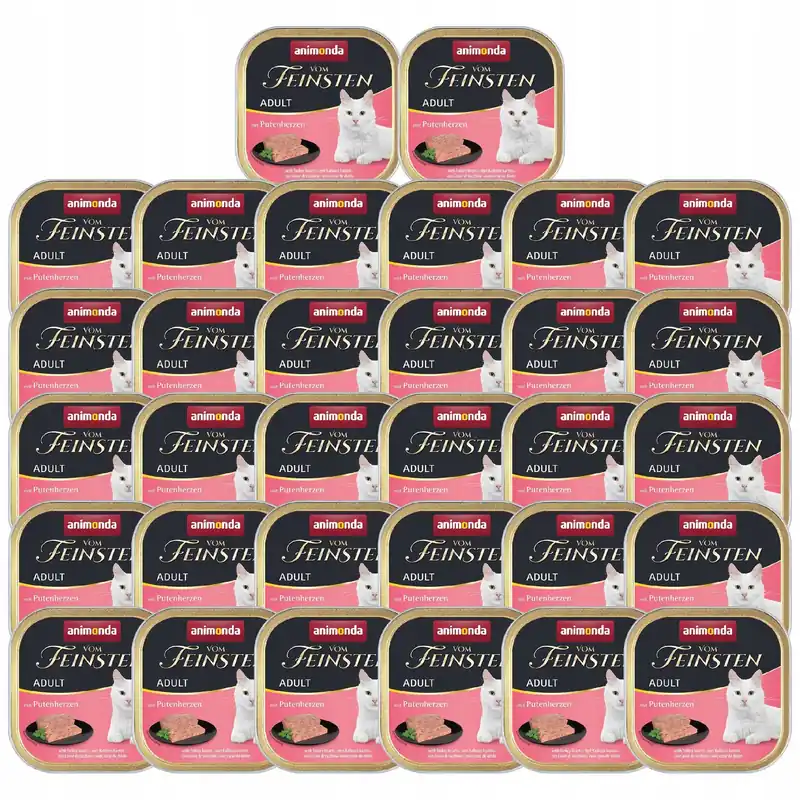Oferta czasowa ANIMONDA Vom Feinsten Adult mokra karma dla kota 32 x 100g Serca Indyka