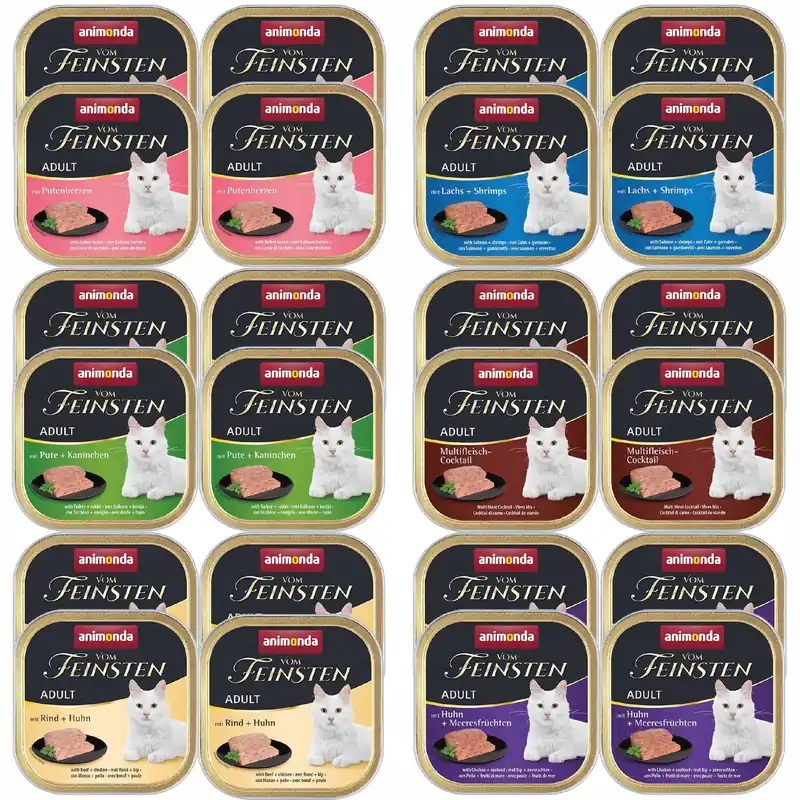 Łatwy zwrot ANIMONDA Vom Feinsten Adult mokra karma dla kota 24 x 100g Mix Smaków