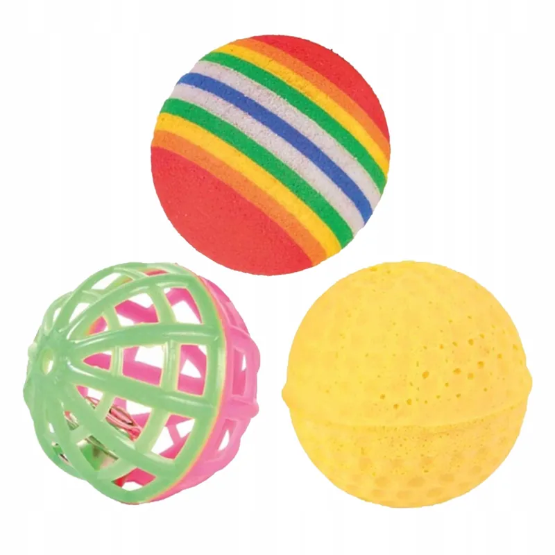 TRIXIE Piłka zabawka dla kota zestaw mix 4 cm 3 szt Darmowy zwrot