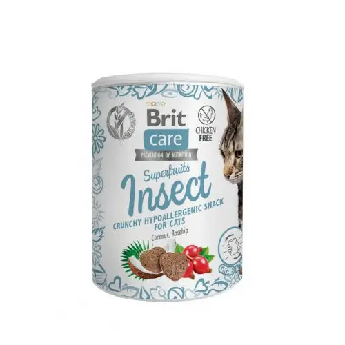 Do wyczerpania zapasów BRIT Care Cat Snack Superfruits insects przysmak z insektami dla kota, 100g