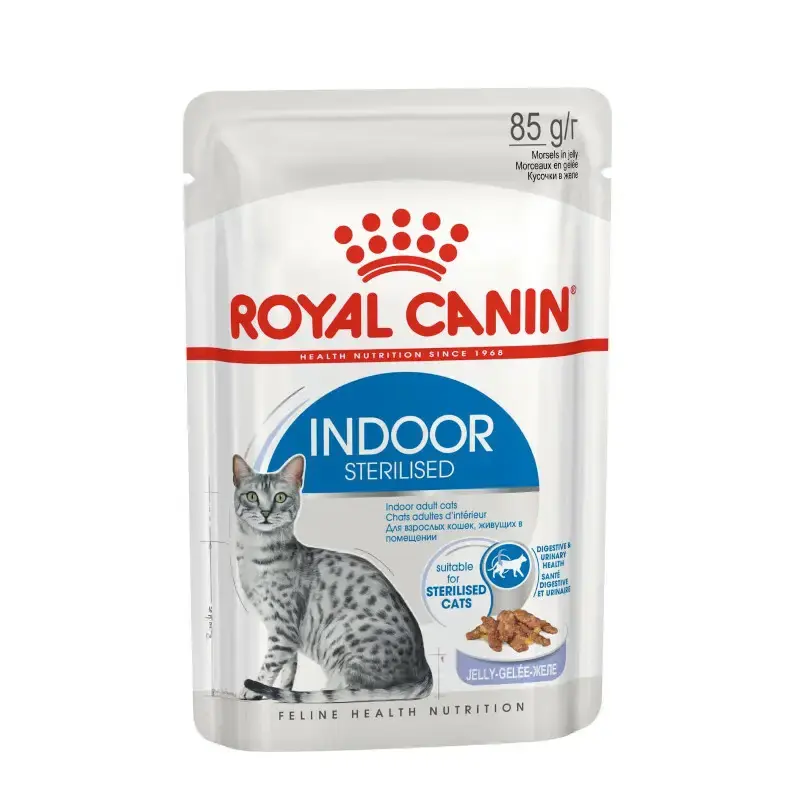 ROYAL CANIN Indoor Sterilised - mokra karma z galaretką dla kotów po sterylizacji, saszetka 85g Bestseller