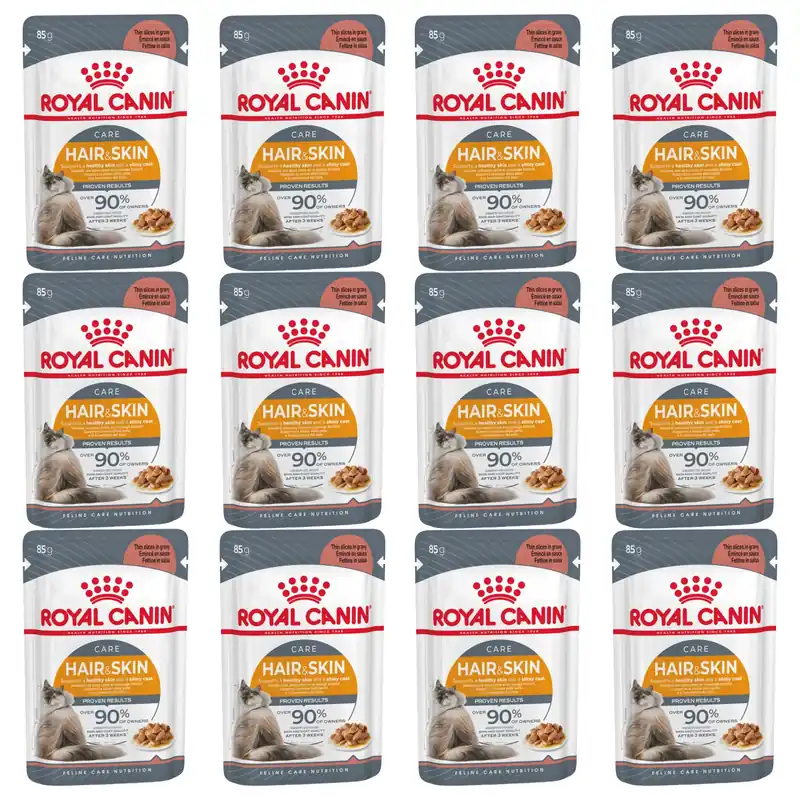 ROYAL CANIN Feline Care Nutrition - Hair & Skin Care - Gravy 12 x 85 g Szybka wysyłka